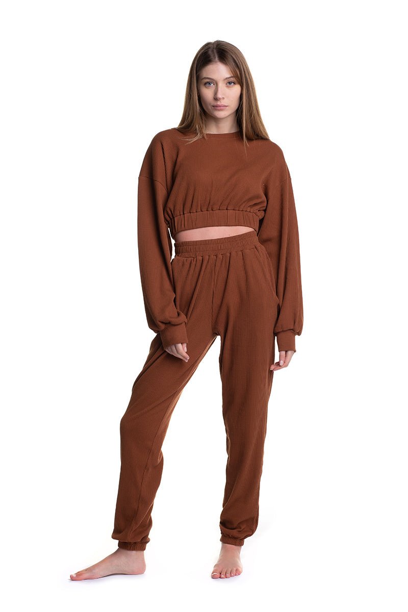 Sweater & Jogger - Caramel
